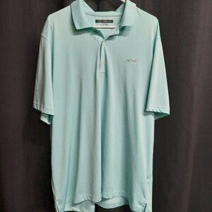 Greg Norman Play Dry Performance Polo Shirt XXL Mint Green Short Sleeve Golf Men